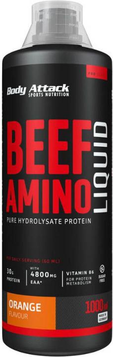 Produktbild Body Attack 100% Beef Amino Liquid (1000ml) (Orange, 1 x)