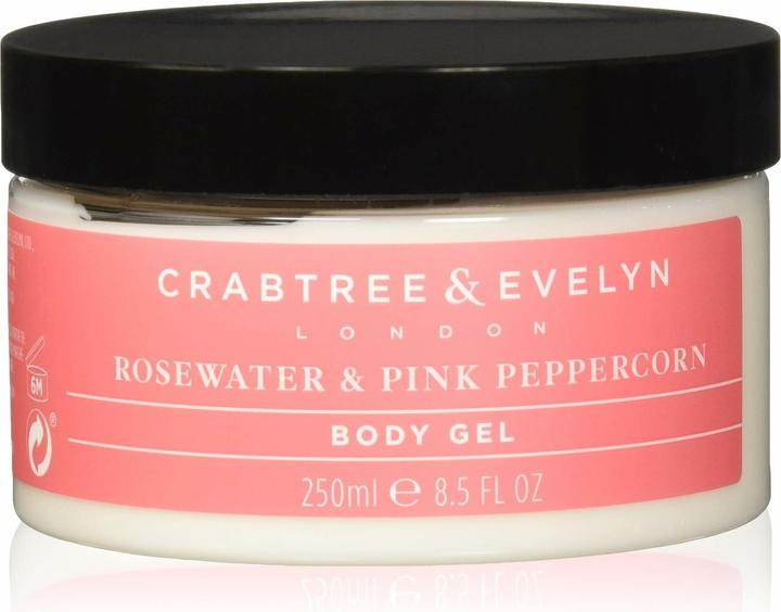 Vivian Gray Crabtree & Evelyn Rosewater & Pink Peppercorn Feuchtigkeitsspendendes Körpergel 8,5 oz (Körpergel, 85 ml)