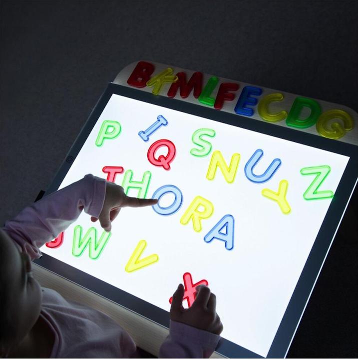 Actual product image TickiT Set of 26 colored, semi-transparent acrylic capital letters
