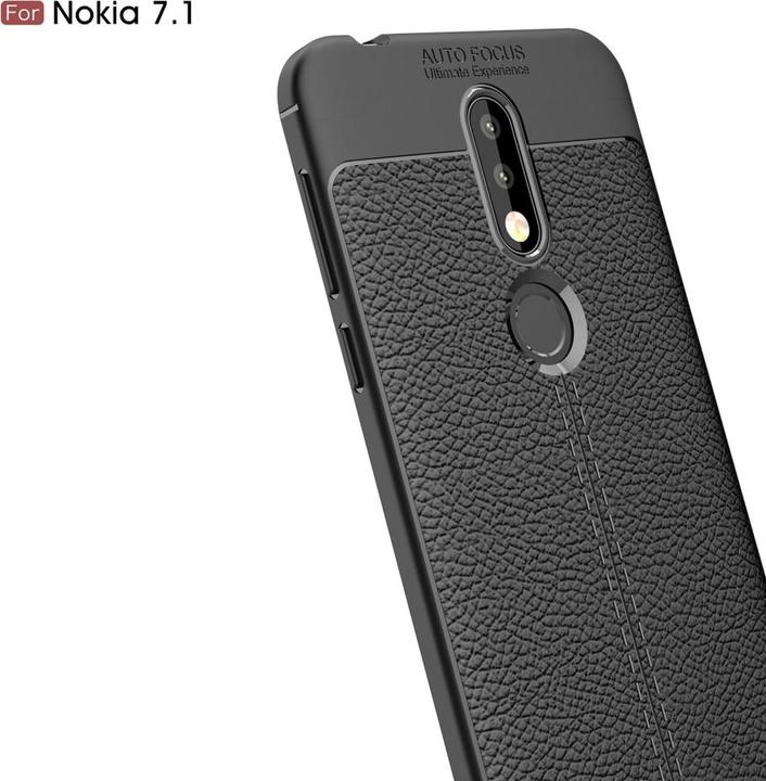 Produktbild Screenguard Nokia 7.1 Hülle Leather Design TPU Cover (Nokia 7.1)