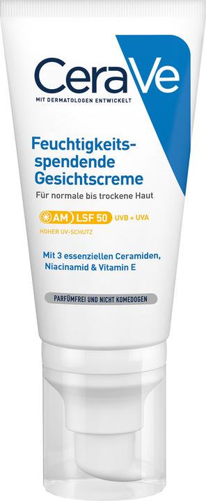 CeraVe Moisturizing Facial Lotion (52 ml, 24h Creme, SPF 50)