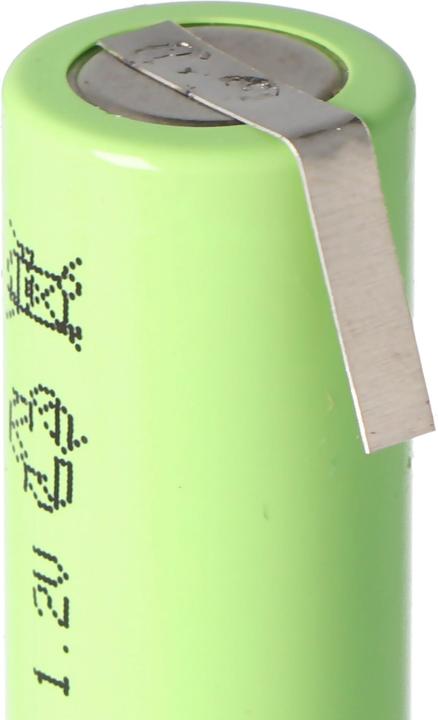 Immagine prodotto AccuCell Batteria ricaricabile Flat Top Mignon AA con capocorda a Z (1 pz., AA, 800 mAh, Batteria + Caricabatterie)