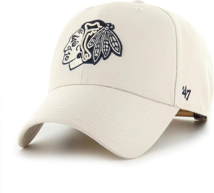 47 Brand Snapback Cap - NHL Chicago Blackhawks Bone Beige (One Size)