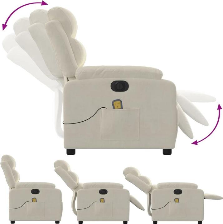 Image du produit VidaXL Fauteuil de massage électrique velours
