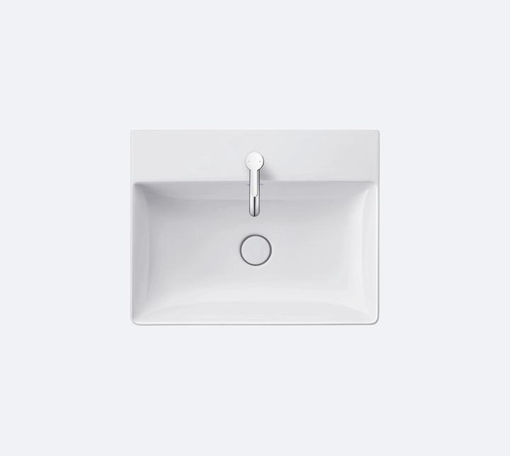 Actual product image Duravit DuraSquare furniture washbasin 60x47cm, polished, 1 tap hole, without overflow, with tap hol (470 mm, 600 mm)