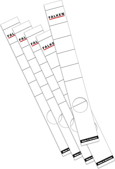 Produktbild Falken Ordnerrückenschild, sk, lang/schmal, 36 x 290 mm, weiss, Polybeutel mit 10 Stück