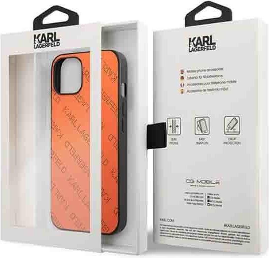 Actual product image Karl Lagerfeld Perforated Allover - iPhone 13 case (pomarańczowy) (Apple iPhone 14, Apple iPhone 13)