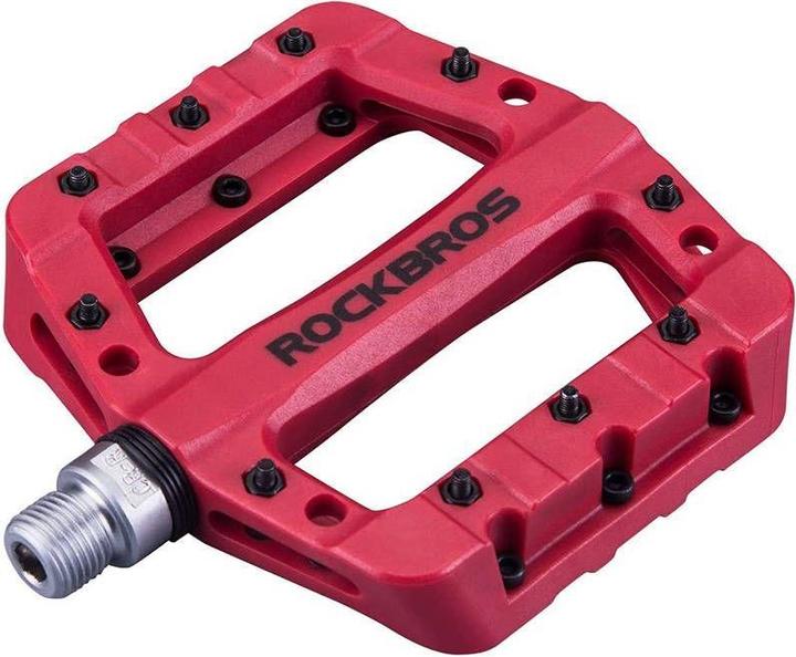 Rockbros Bicycle pedals, platform, nylon 2017-12CRD (red)