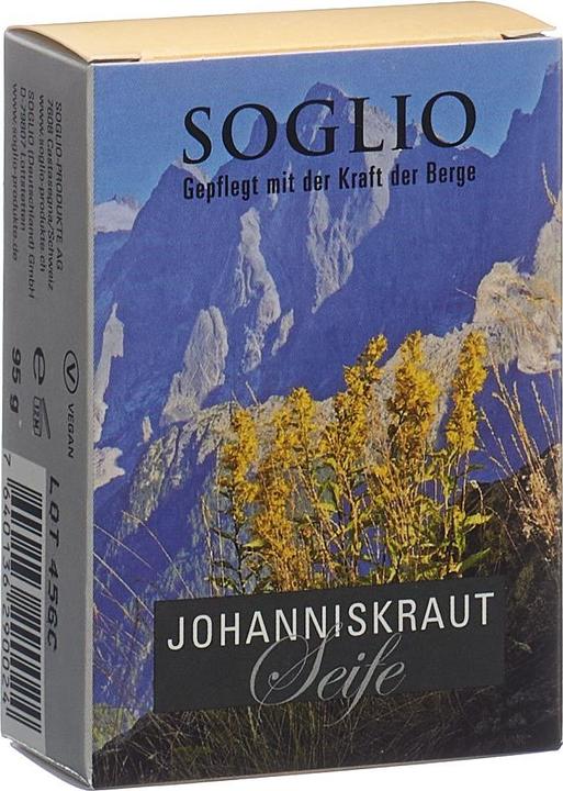 Actual product image Soglio St. John's wort soap (Soap lotion)