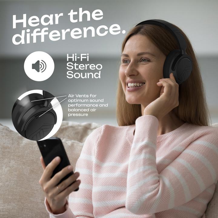 Produktbild PowerLocus MoonFly Over Ear Bluetooth-Kopfhörer mit ANC (70 h)