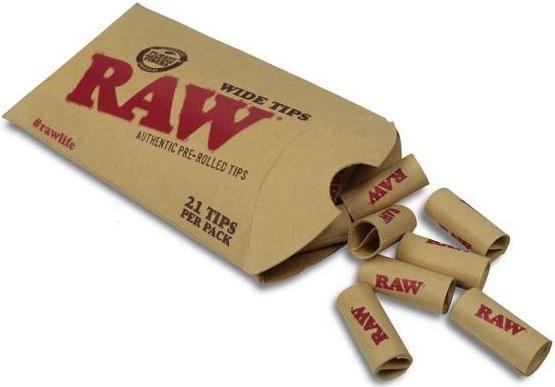 Actual product image RAW 21 x Wide Prerolled Tips