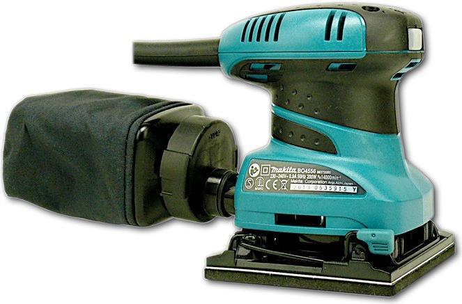Actual product image Makita BO4556K Vibratory sander, 200 W, 114 x 140 mm, paper dust bag, 14000 min-1, Velcro fastener, 1 (Sander, 200 W)