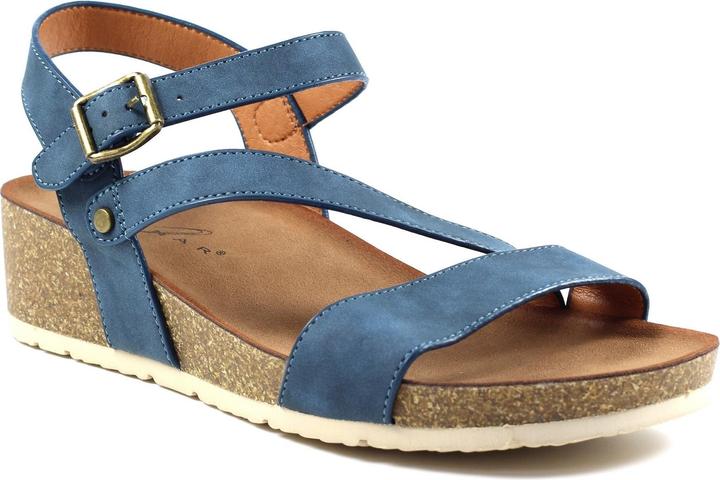 Actual product image Lunar Womens/Ladies Cluster Wedge Sandals (41)