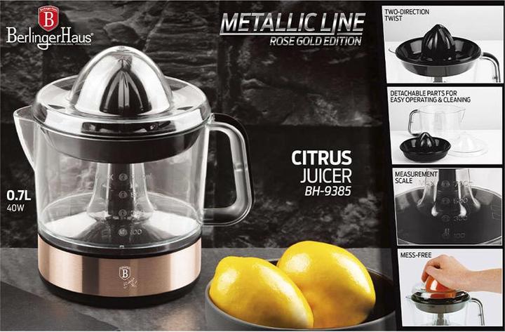 Produktbild BerlingerHaus BH9385 Zitruspresse 1.5 Liter Metallic Line Rose Gold