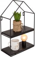 Image du produit Ootb Étagère murale métal/bois avec 2 étagères