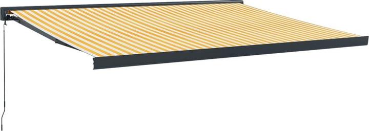 Immagine prodotto VidaXL Tenda da sole a bracci snodabili gialla e bianca 4,5x3 m Tessuto e (3 m)