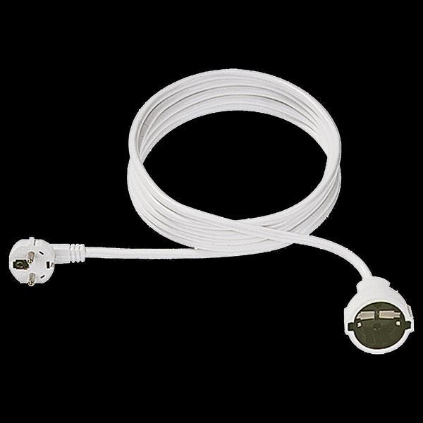 Actual product image Bachmann Schuko extension cable, 230VAC, white 5m (5 m, CEE 7/7, CEE 7/5)