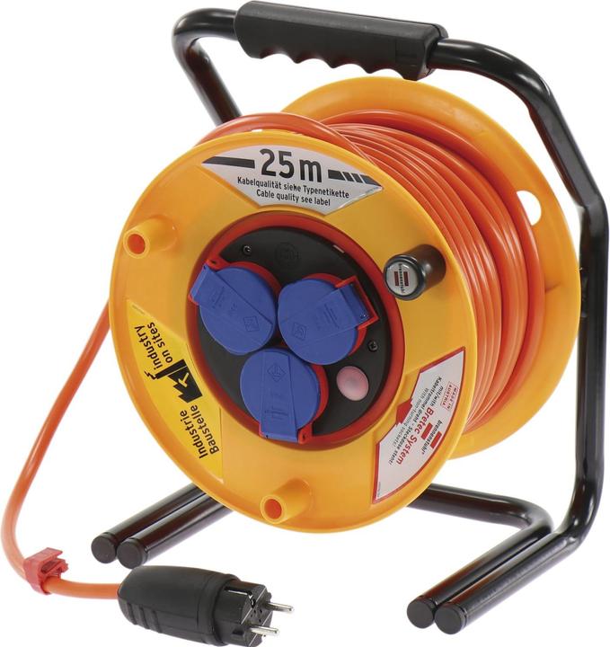 Actual product image Brennenstuhl Construction site cable reel with 3 sockets, length 50 m IP44 (50 m, 1.50 mm²)