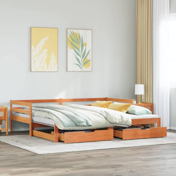 Immagine prodotto VidaXL Letto da giorno allungabile con cassetti (90 x 190 cm)