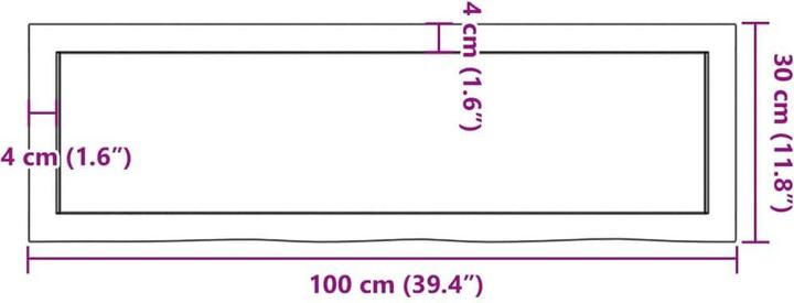 Actual product image VidaXL Lian (100 x 30 x 6 cm)