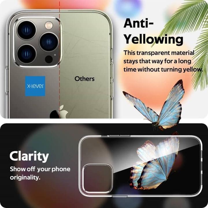 Actual product image X-Level iPhone 14 Pro - Antislip Clear Case, Transparent (Apple iPhone 14 Pro)