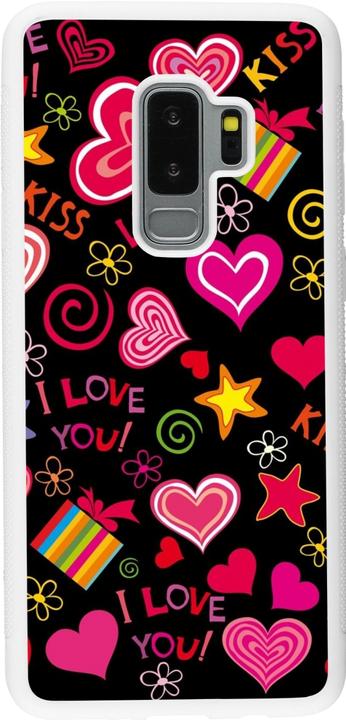 Actual product image PhoneLook Cover Silicone white Valentine 2023 love symbols (Samsung Galaxy S9+)