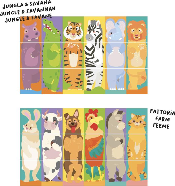 Actual product image Quercetti Tubò Mix & Match - Animals (2 pieces)