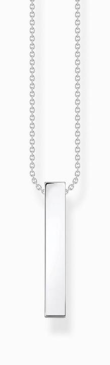 Actual product image Thomas Sabo Chain black stones silver (925 silver, Red, Gold plated, 40 - 45 cm)