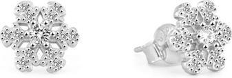 Beneto Playful Silver Snowflake Earrings AGUP2750
