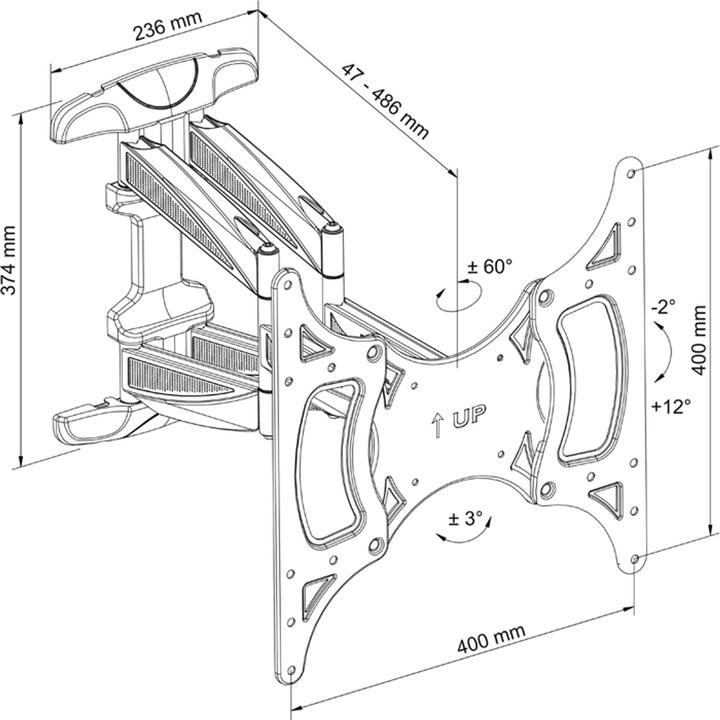 Immagine prodotto TechniSat TechniMount "Flex (Muro, 74.80", 45 kg)