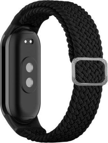 Hurtel Geflochtenes Stoffarmband Xiaomi Mi Band 8 Armband - Schwarz (Stoff)