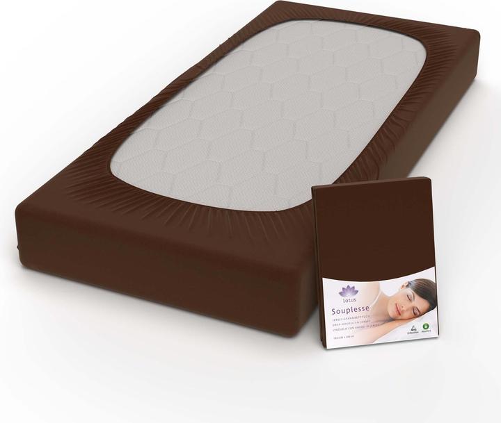 Immagine prodotto Lotus Bettwaren Lenzuolo matrimoniale in jersey Souplesse (90 x 200 cm)