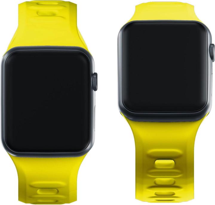 Produktbild 3MK Silicone Watch Strap żółty/yellow dla Apple Watch 42/44/45/49mm (Edelstahl, Silicone)