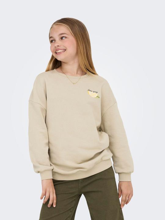 Produktbild Only Locker geschnitten Rundhals Junior Tief angesetzte Schulter Sweatshirt Sweatshirt (158)