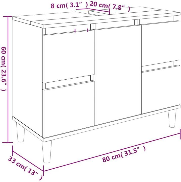 Produktbild VidaXL Calandra (80 x 33 x 60 cm)
