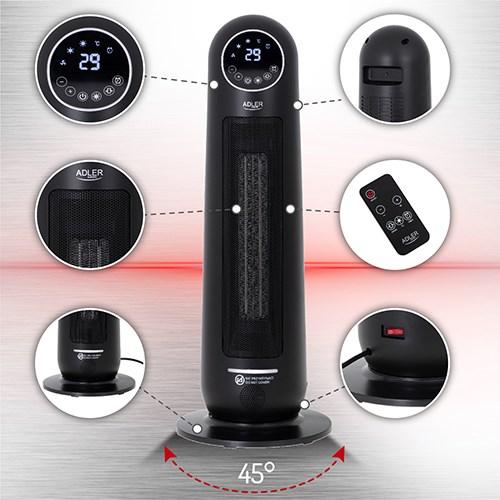 Produktbild Adler AD 7731 Elektrische Raumheizung Indoor Elektrischer Raumheizlüfter (2200 W)