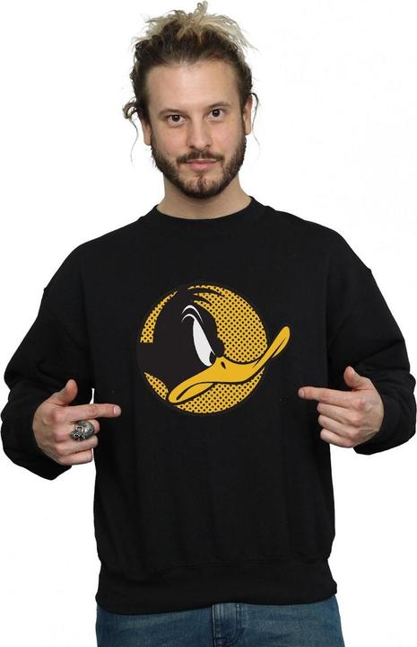 Actual product image Looney Tunes Mens Daffy Duck Dotted Profile Sweatshirt (L)