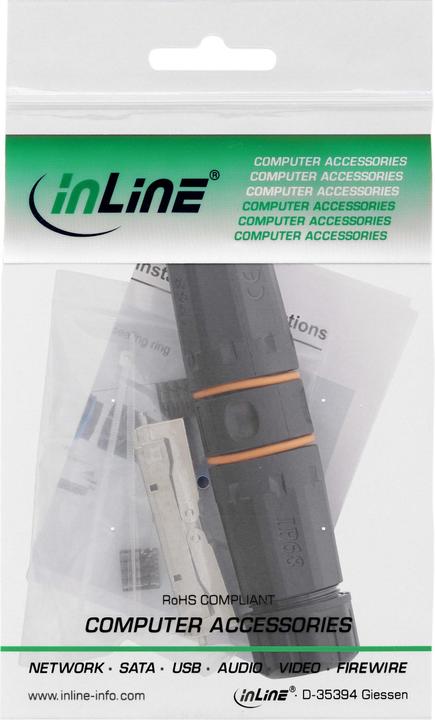 Image du produit InLine Connecteur de câble Cat.6A étanche IP68 (Raccord réseau)