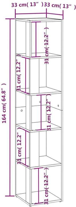 Actual product image VidaXL Tove (33 x 33 x 164.5 cm)