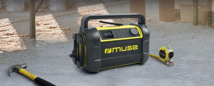 Immagine prodotto Muse Altoparlante radio da cantiere M-928 BTY, nero/giallo (FM, NFC, Bluetooth)