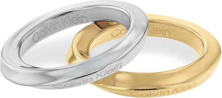 Calvin Klein Elegant set of steel rings Sculptural 35000330 - Circuit: 56 mm (56)
