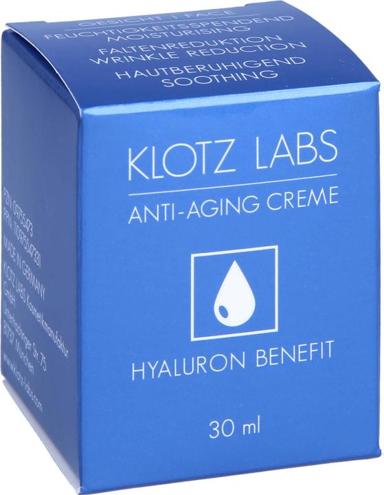 Actual product image Klotz Labs Hyaluron Benefit Cream, 30 ml Cream (30 ml, 24h cream)