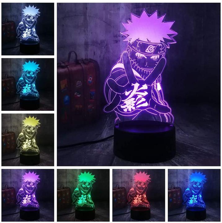 Actual product image Esmée 3D Anime LED Acryl Lampe Nachtlicht USB Deko Lampe mit Touch Schalter - Shinobi