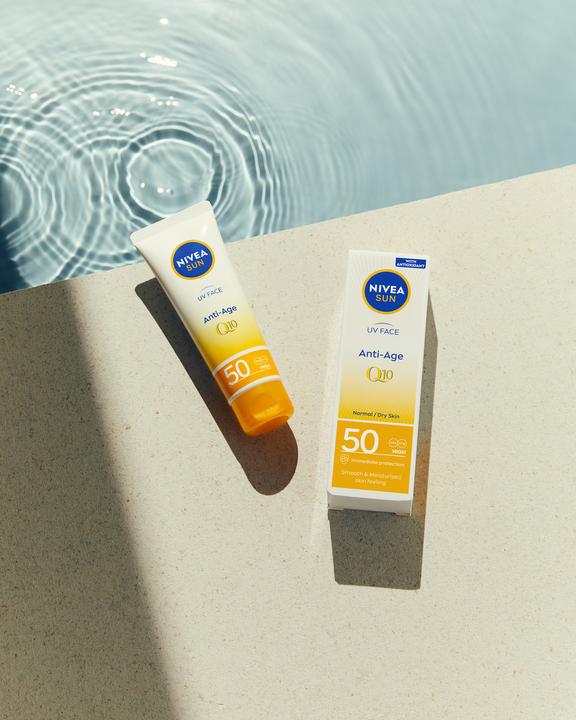 Produktbild NIVEA Sun UV Face Anti-Age Q10 (Sonnencreme Gesicht, SPF 50, 50 ml, 67.51 g)