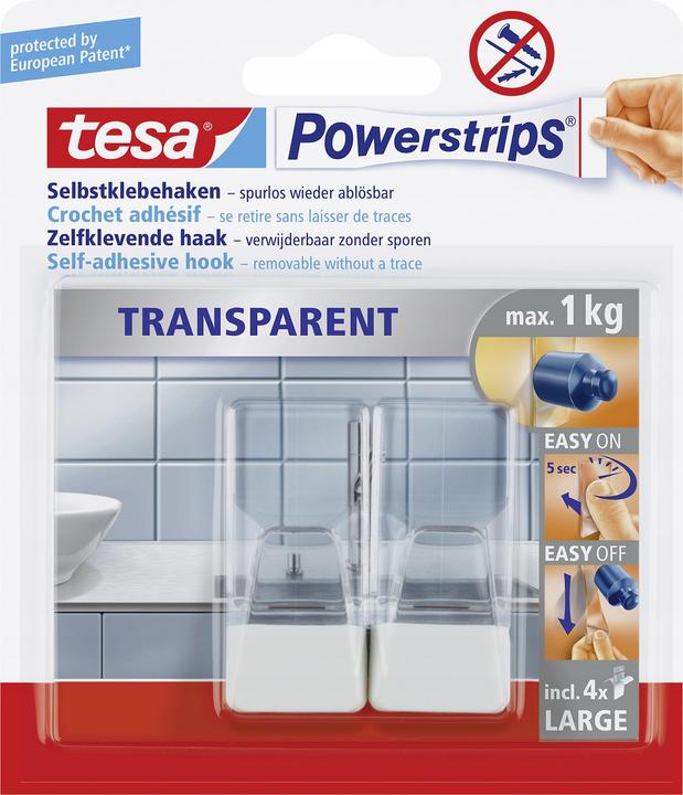 tesa Ganci trasparenti Powerstrips
