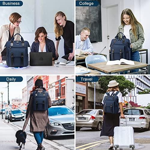 Produktbild Only-Bags.Store Rucksack, Laptop Schulrucksack Teen 15.6 Zoll mit Datenkabeltasche & USB-Ladeanschluss
