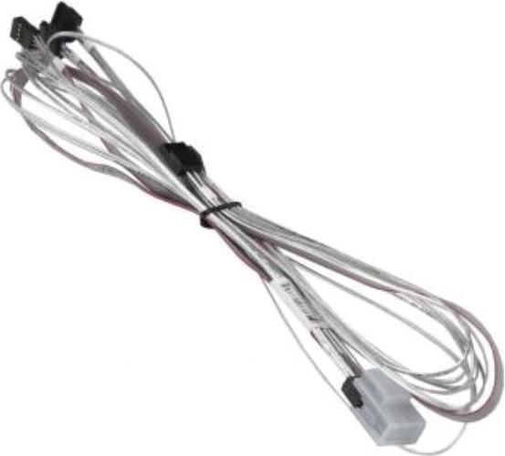 Actual product image Supermicro CBL-SAST-0388L-02, 0.36 m, SFF-8654, SFF-8611, Left, Straight, Black