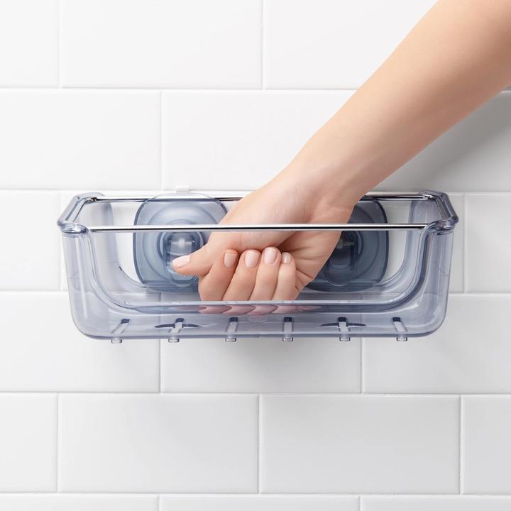 Actual product image OXO Good Grips Shower Basket Rectangular with Suction Cup Holder