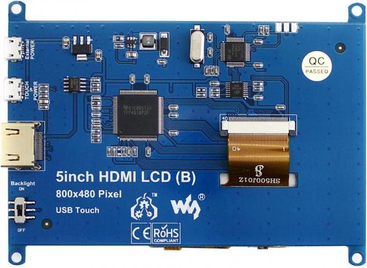 Image du produit WaveShare 5INCH LCD resistive touch screen 800 × 480