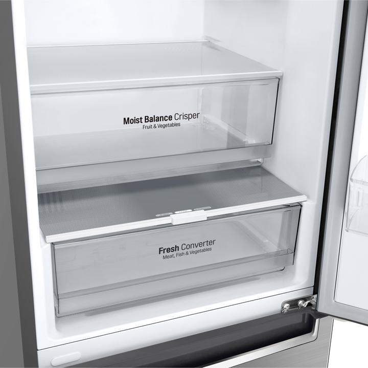 Actual product image LG GBB61PZGFN Front: Steel, height 186 cm (341 l)